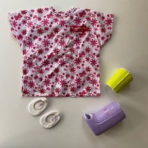 American Girl Doll Arm and Leg cast with hospital gown and slippers accessories